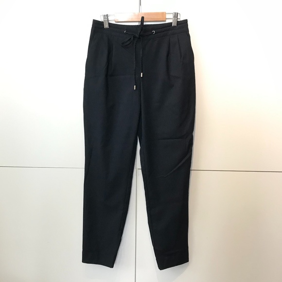 Zara Dark Navy Pinstripe Pants - Picture 2 of 7